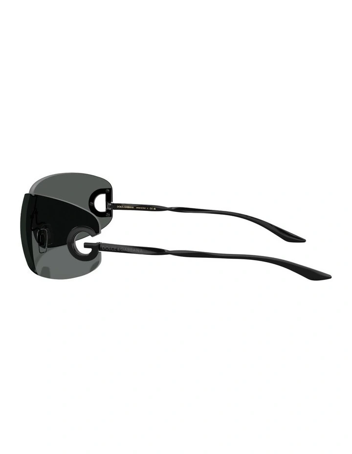 Metal Sunglasses in Black image 2