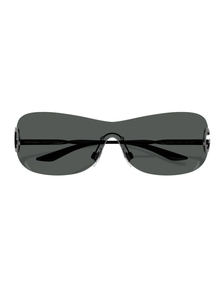 Metal Sunglasses in Black image 3