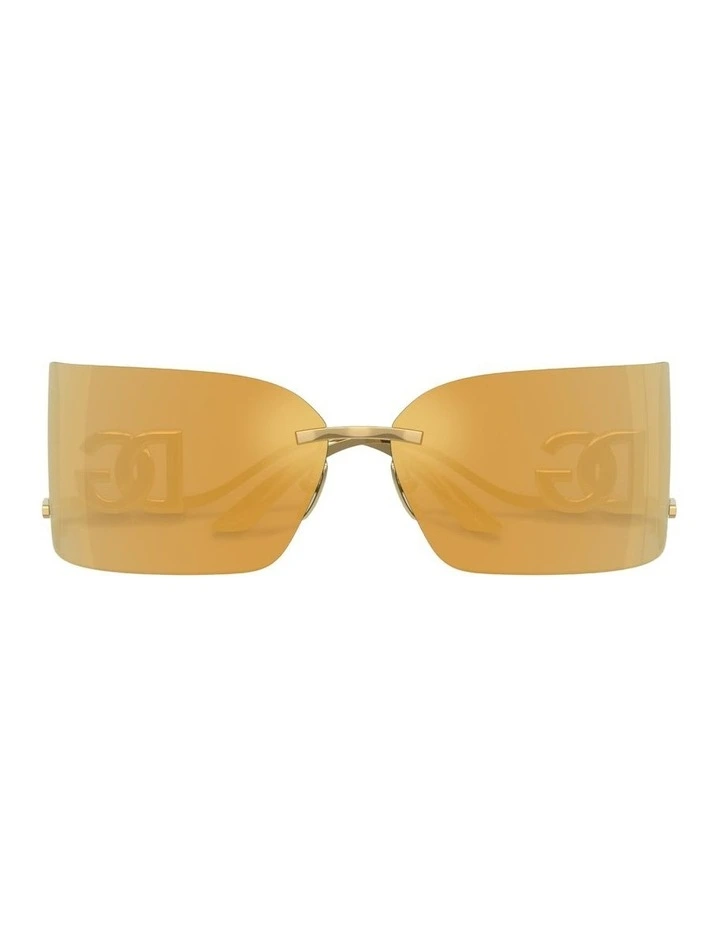 Metal Sunglasses in Gold image 3