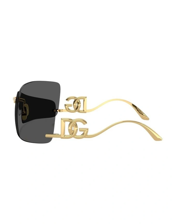 Metal Sunglasses in Gold image 2