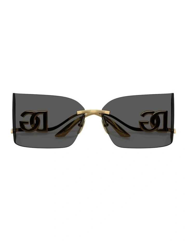 Metal Sunglasses in Gold image 4