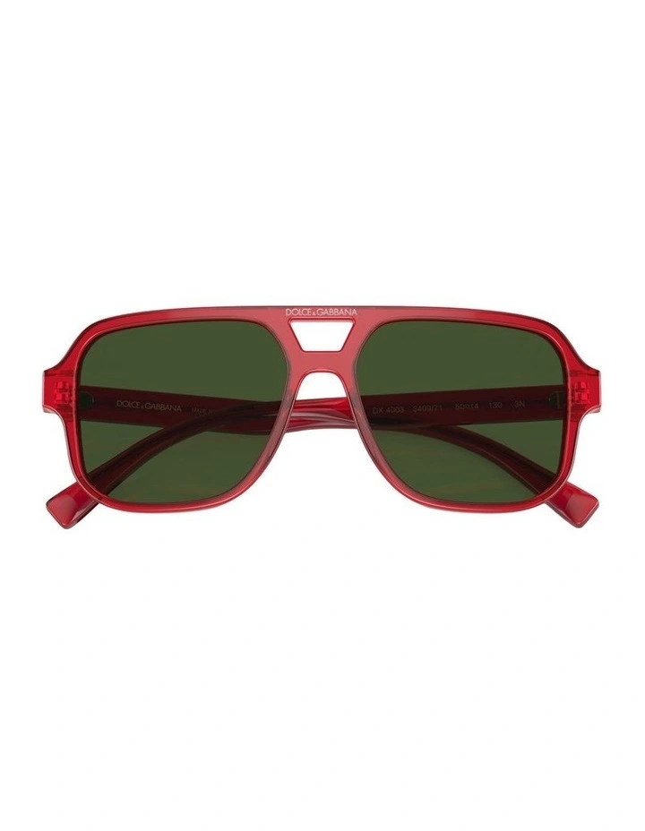 Acetate DX4003 Sunglasses in Red image 3