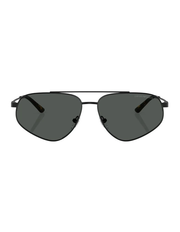 Metal Sunglasses in Black image 2