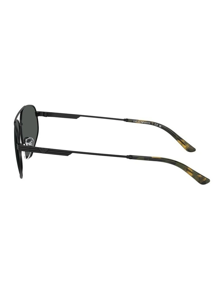 Metal Sunglasses in Black image 3