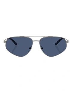Emporio Armani Metal Sunglasses in Grey