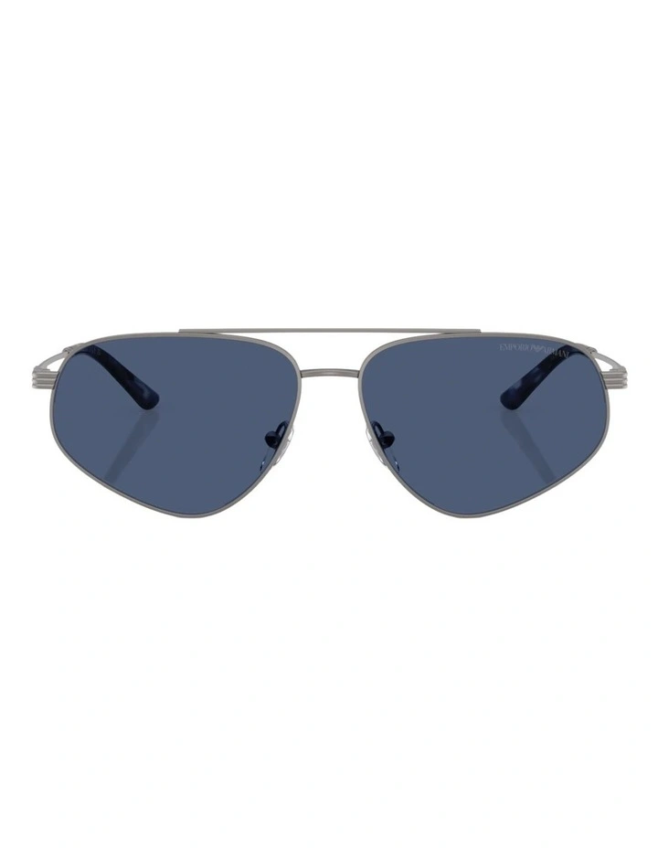 Emporio Armani Metal Sunglasses in Grey image 1
