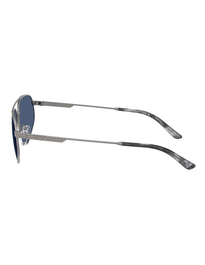 Emporio Armani Metal Sunglasses in Grey image 2