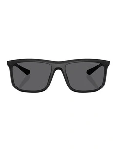 Injected Polarised Sunglasses in Black