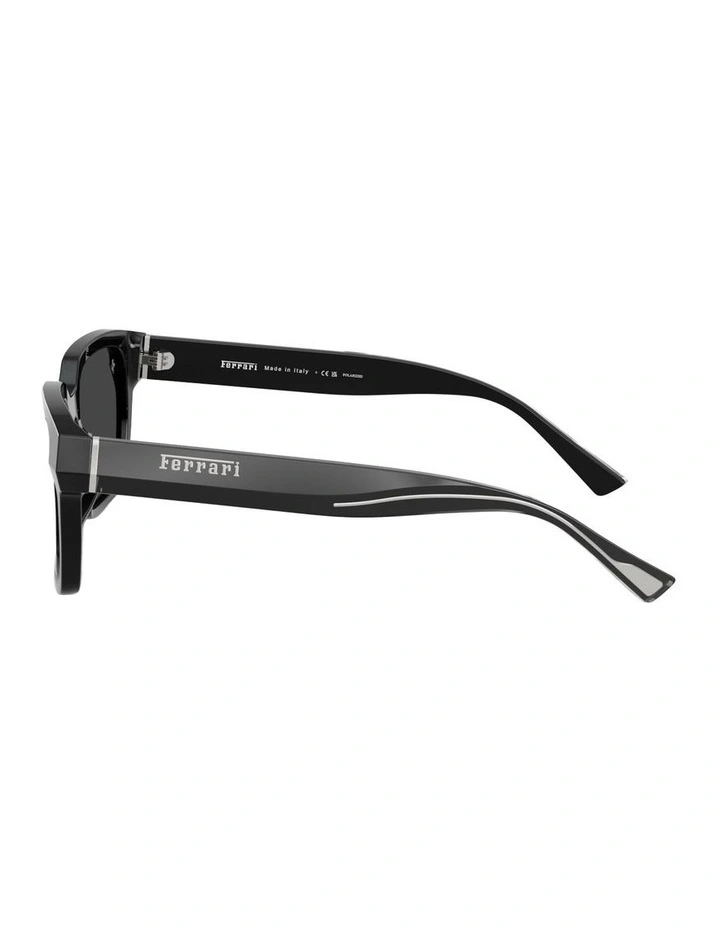 Acetate Polarised Sunglasses in Black image 2