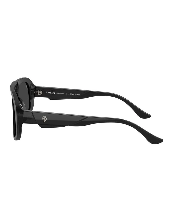 Acetate Polarised Sunglasses in Black image 2