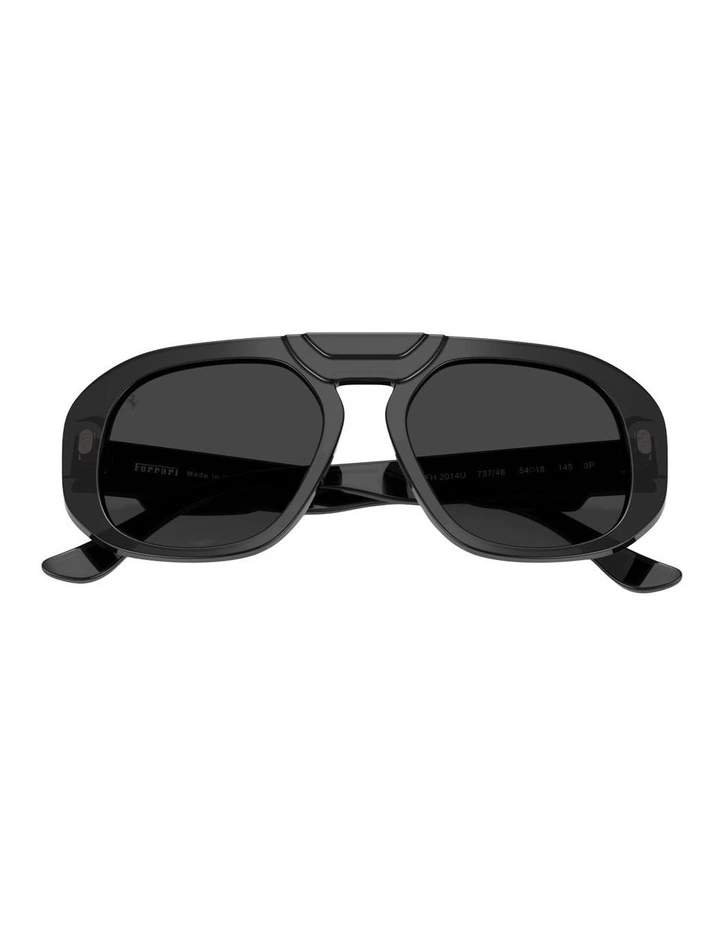 Acetate Polarised Sunglasses in Black image 4