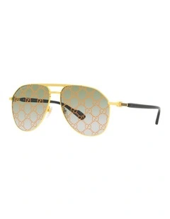 GG1220S Metal Sunglasses in Gold
