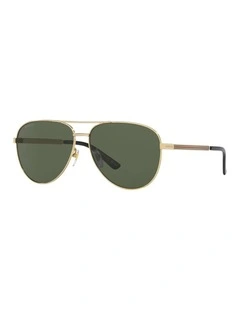 Metal GG1233SA Sunglasses in Gold