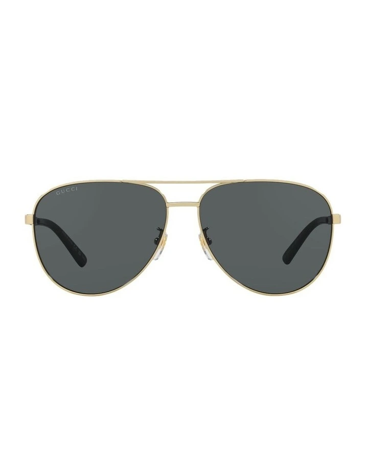 Metal GG1233SA Sunglasses in Gold image 1
