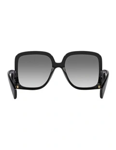 Injected GG1326S Sunglasses in Black