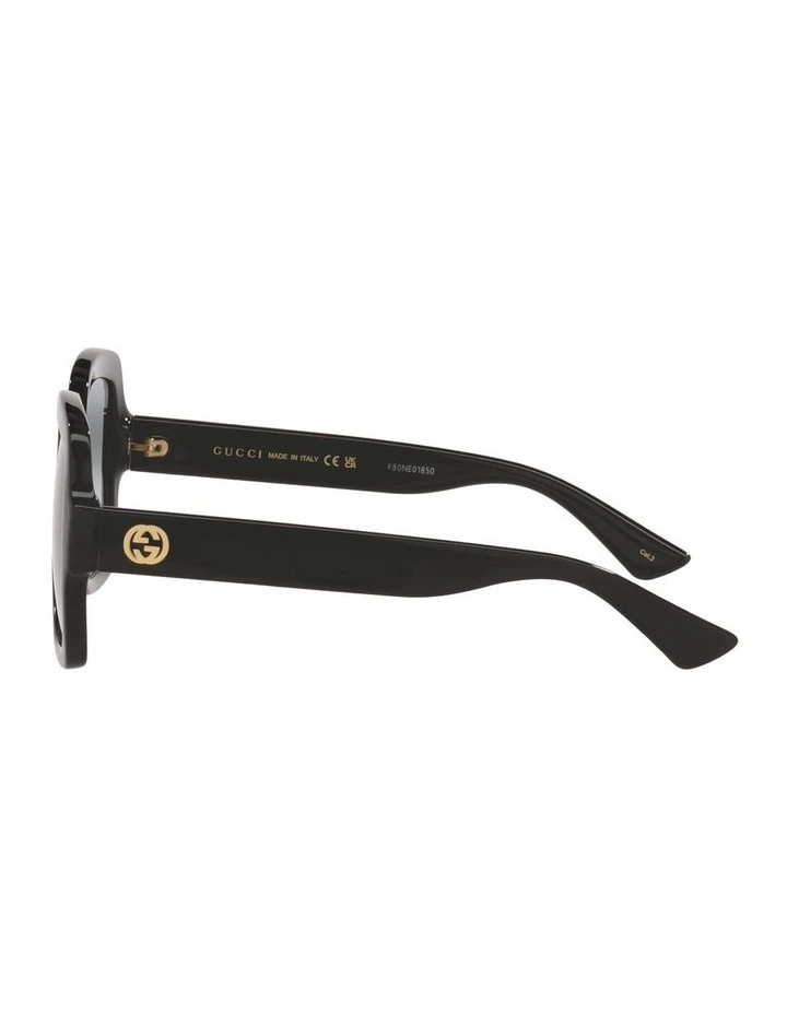 Injected GG1337S Sunglasses in Black image 2