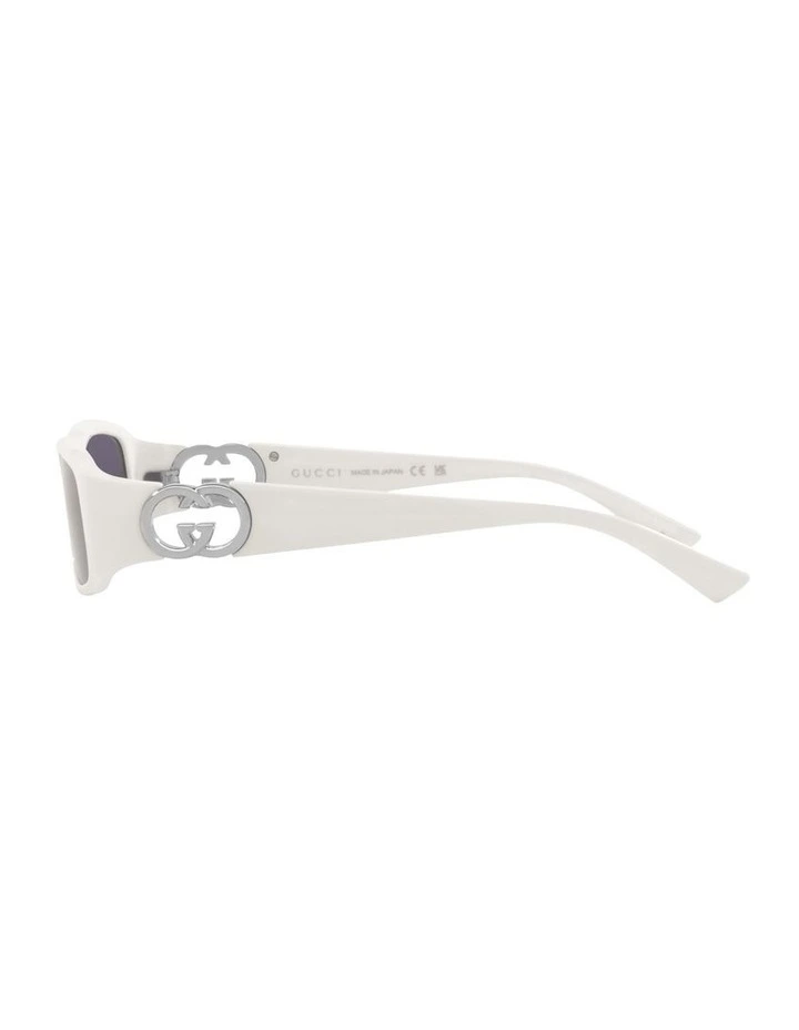 Injected GG1661S Sunglasses in White image 2