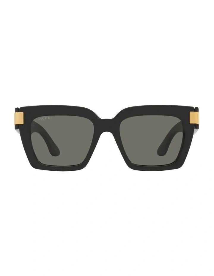 Injected GG1689S Sunglasses in Black image 1