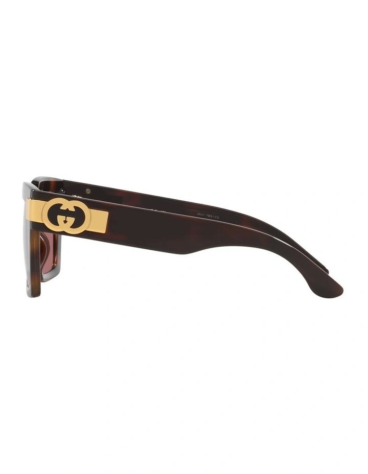 Injected GG1689S Sunglasses in Tortoise image 2