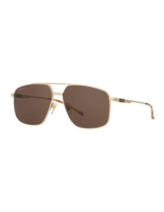 Metal GG1676S Sunglasses in Gold