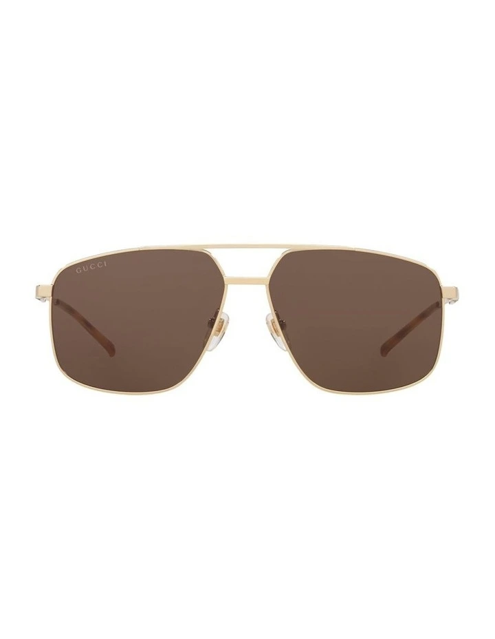Metal GG1676S Sunglasses in Gold image 2
