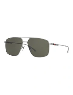 Metal GG1676S Sunglasses in Silver