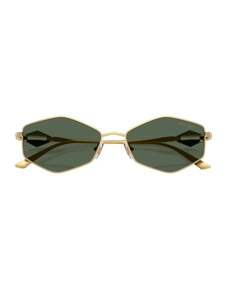 Metal Sunglasses in Gold image 4