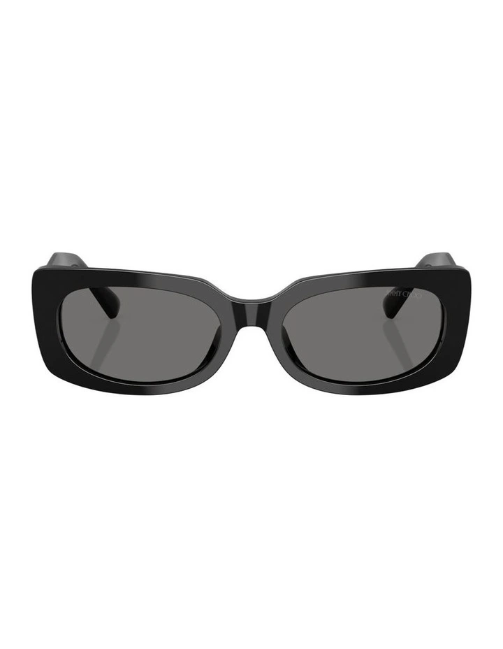 Acetate Polarised Sunglasses in Black image 1