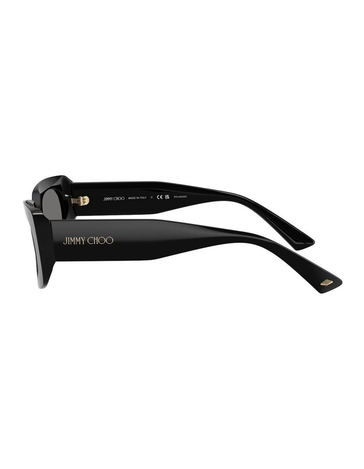 Acetate Polarised Sunglasses in Black image 2