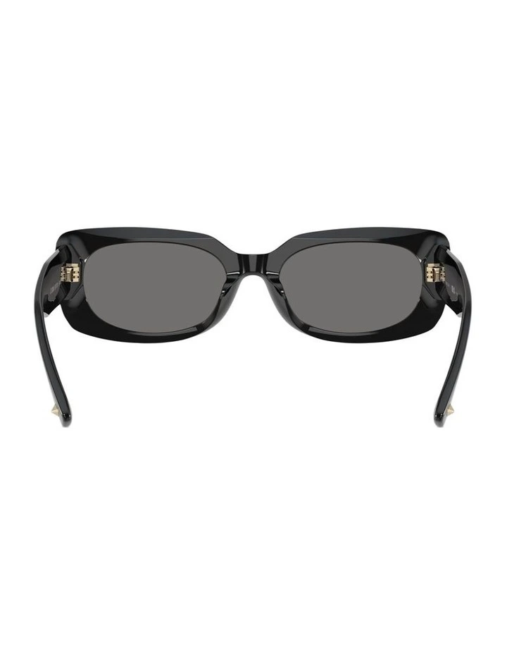 Acetate Polarised Sunglasses in Black image 3