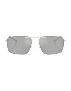 Doppler Steel Sunglasses in Silver