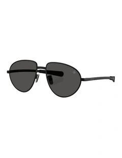 Vizla Metal Sunglasses in Black