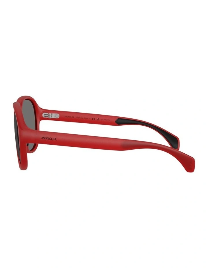 Halcyonne Injected Polarised Sunglasses in Red image 3