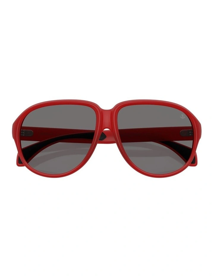 Halcyonne Injected Polarised Sunglasses in Red image 4