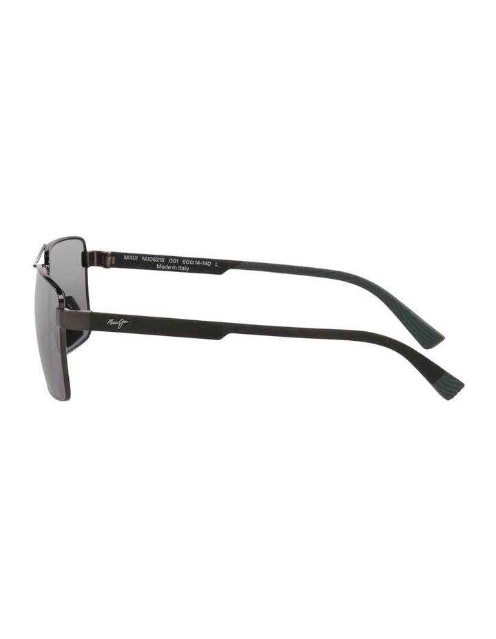 Piha Metal Polarised Sunglasses in Black image 3
