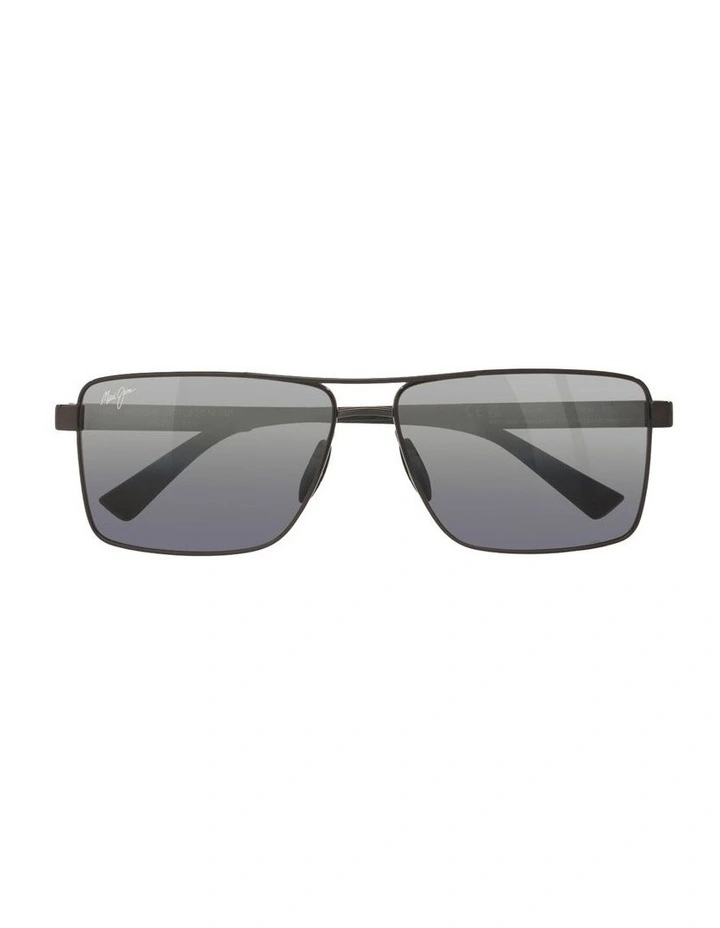 Piha Metal Polarised Sunglasses in Black image 4