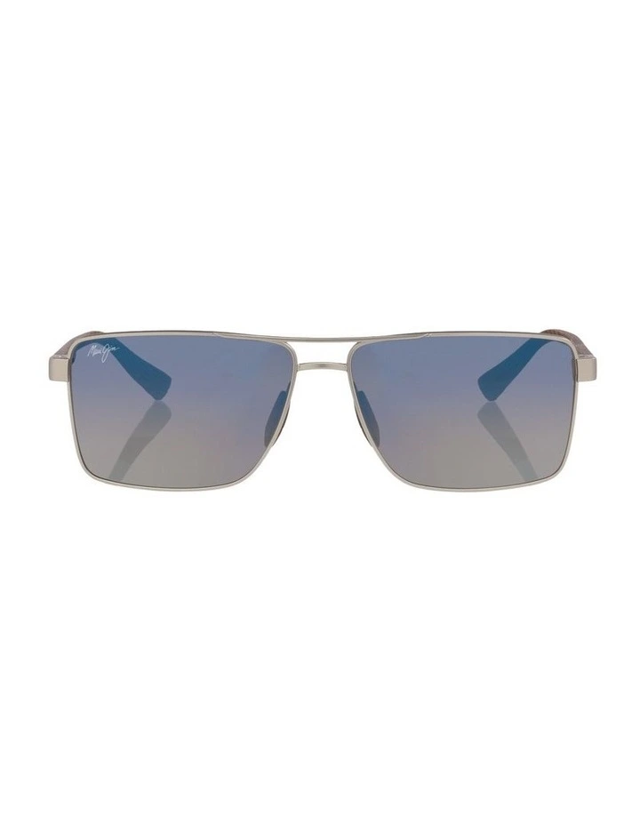 Piha Metal Polarised Sunglasses in Silver image 1