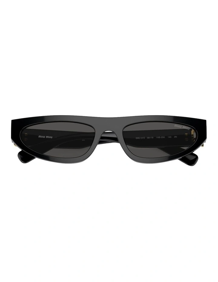 Miu Miu MU 07ZS Acetate Sunglasses in Black image 2