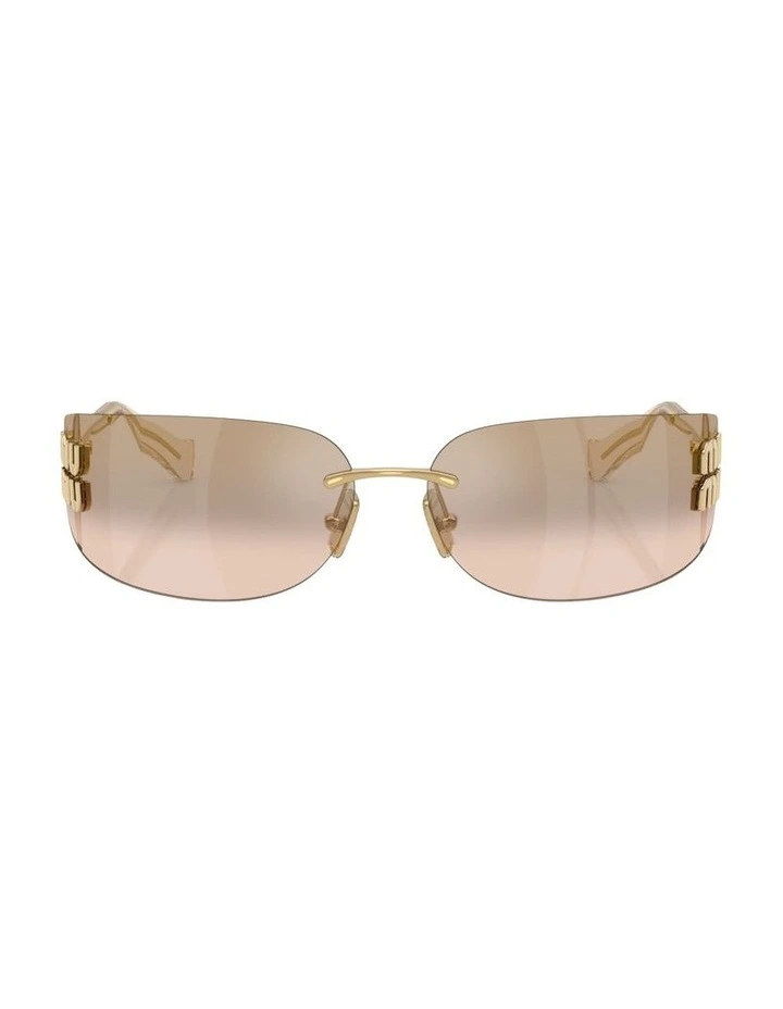 Metal Sunglasses in Gold image 2