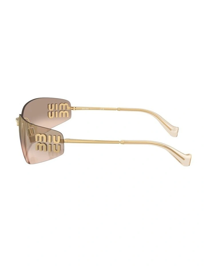 Metal Sunglasses in Gold image 3