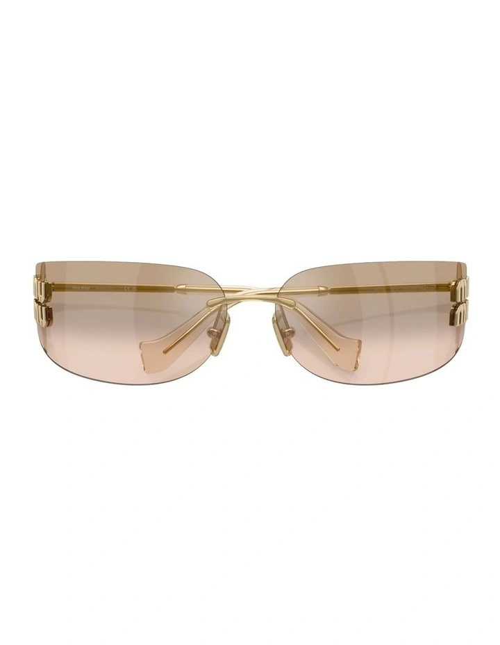 Metal Sunglasses in Gold image 4