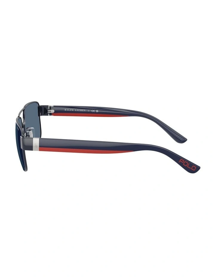 Metal Sunglasses in Blue image 2