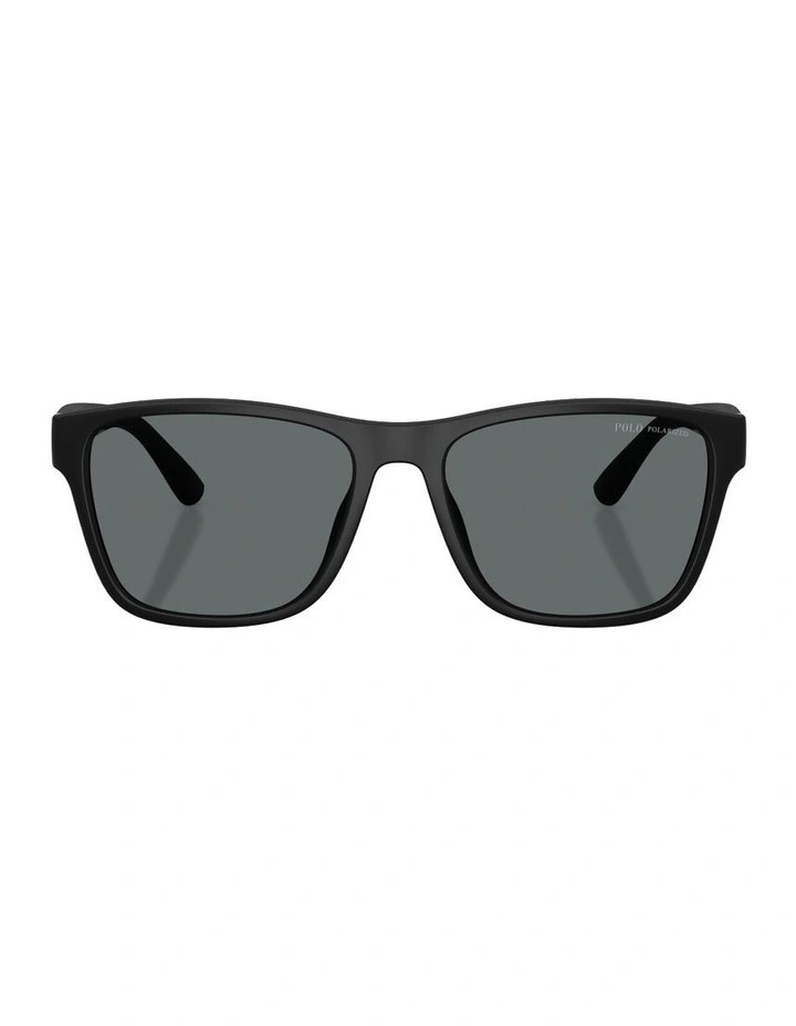Injected Polarised Sunglasses in Black image 2