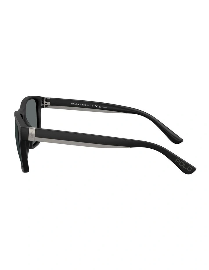 Injected Polarised Sunglasses in Black image 3