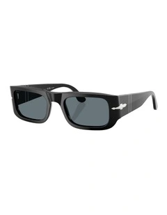 Acetate Polarised Sunglasses in Black