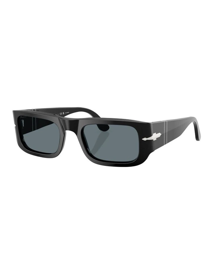 Acetate Polarised Sunglasses in Black image 1