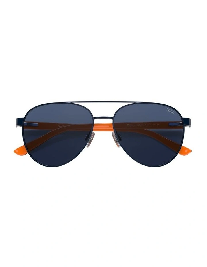 Metal Sunglasses in Blue image 4