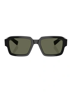 Acetate Polarised Sunglasses in Black