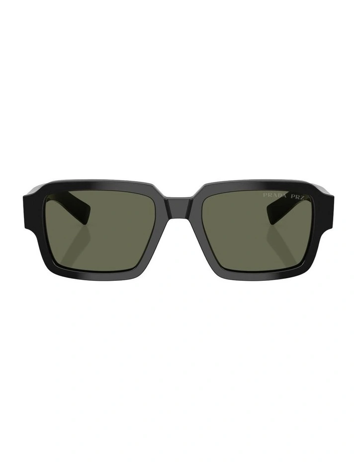 Acetate Polarised Sunglasses in Black image 1