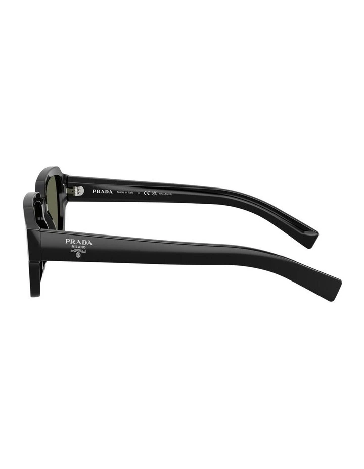 Acetate Polarised Sunglasses in Black image 2